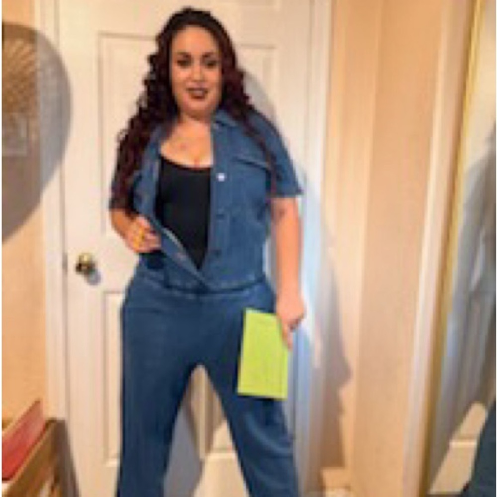 Blue Denim Colored Jumpsuit